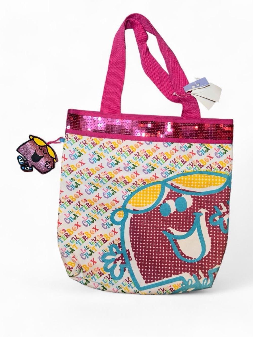 NWT Vintage Y2K Little Miss Chatterbox Sequin Tote Bag